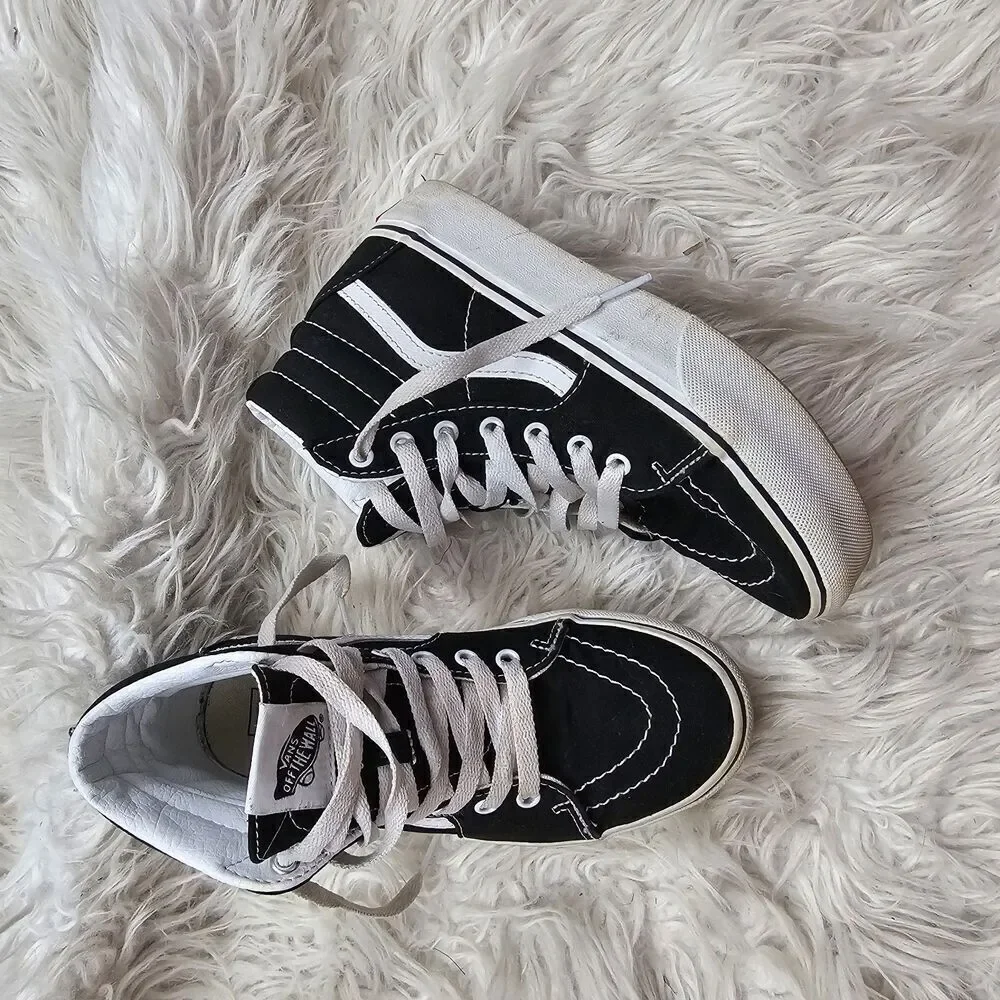 Vans OTW Old Skool Youth Kids Shoes Black White 3 M Suede Skateboard Sneakers